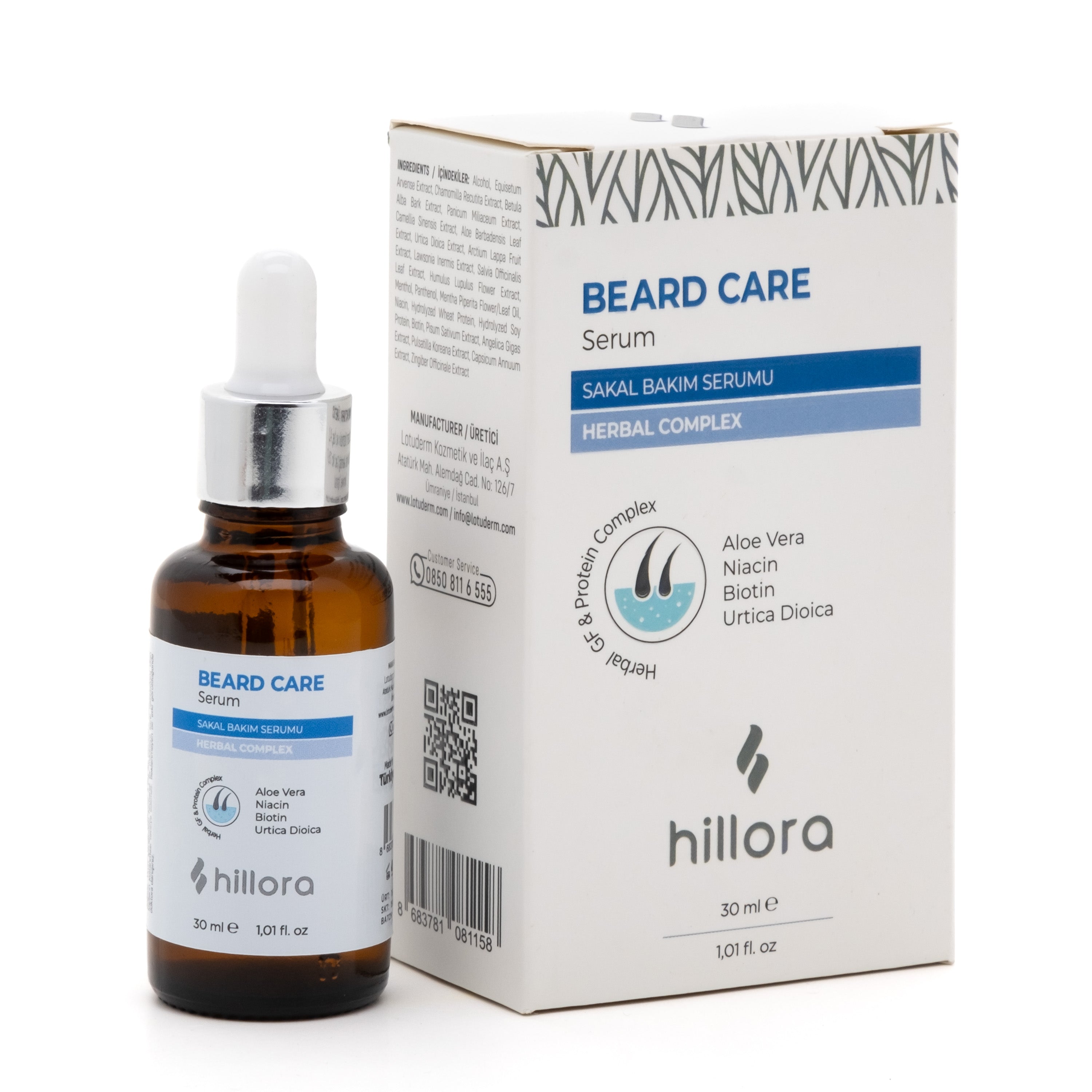 Hillora Hair Loss Spray 60ml & Beard Care Serum 30ml Set