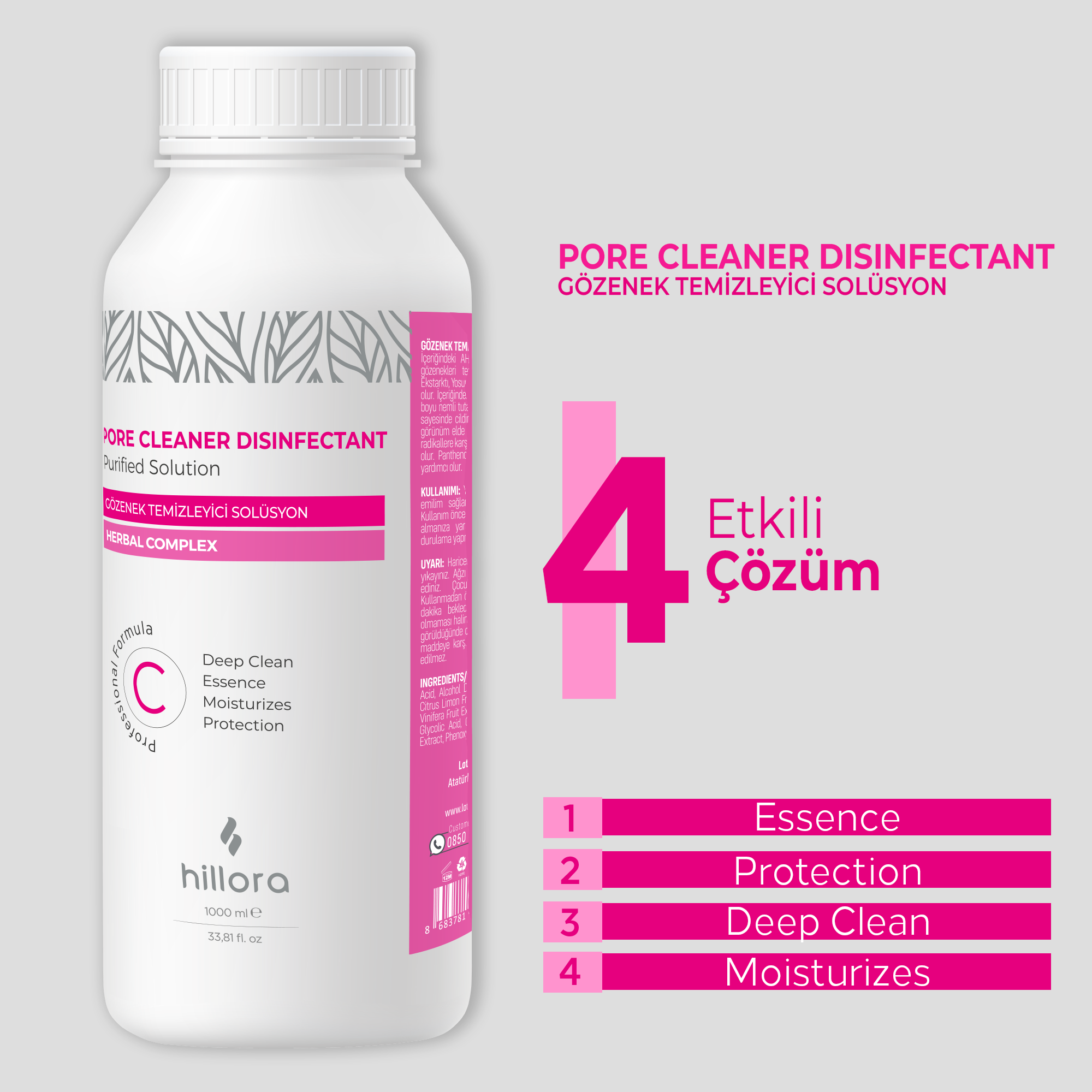 Hillora Hydrafacial Pore Cleansing Solution - C Solution 1000ml