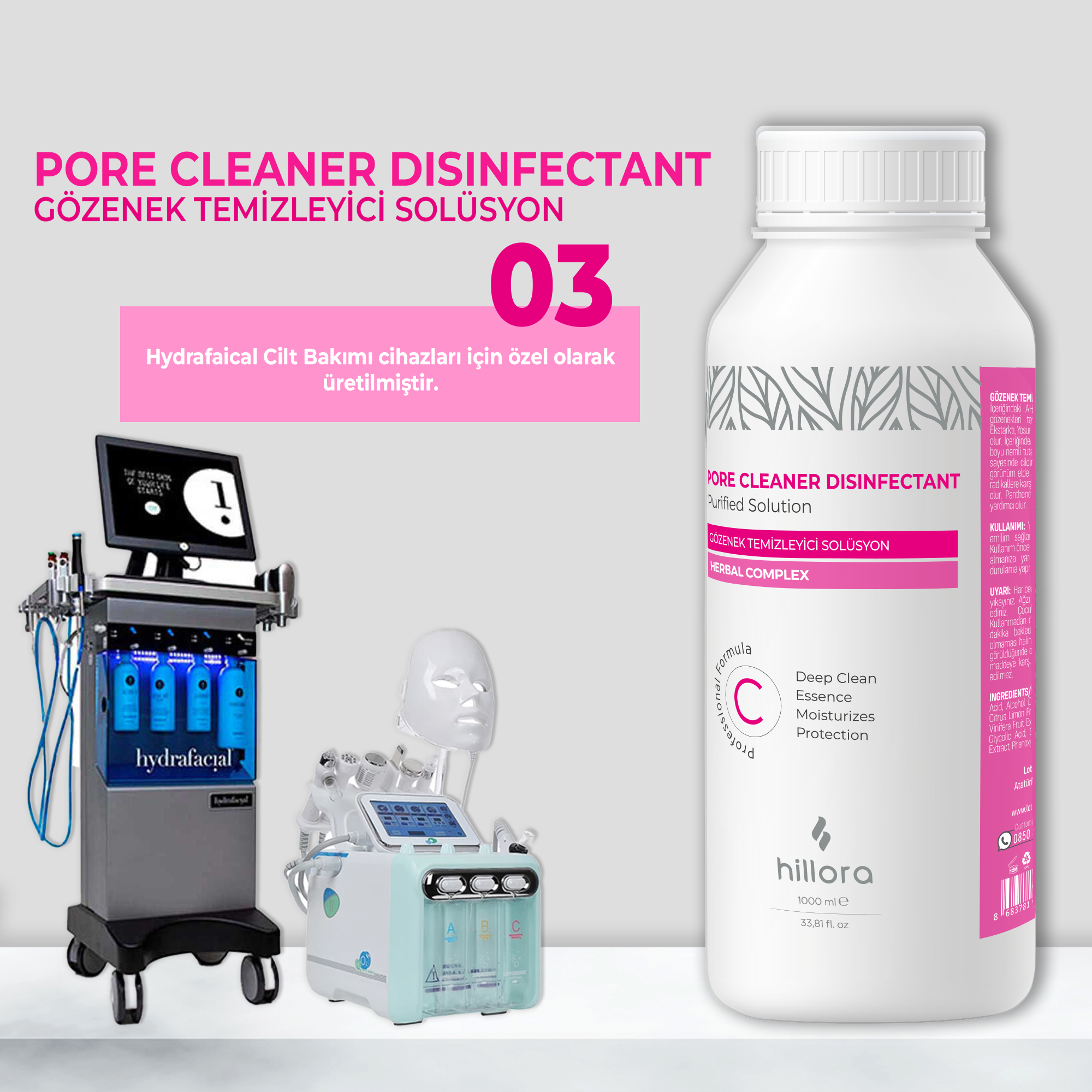 Hillora Hydrafacial Pore Cleansing Solution - C Solution 1000ml