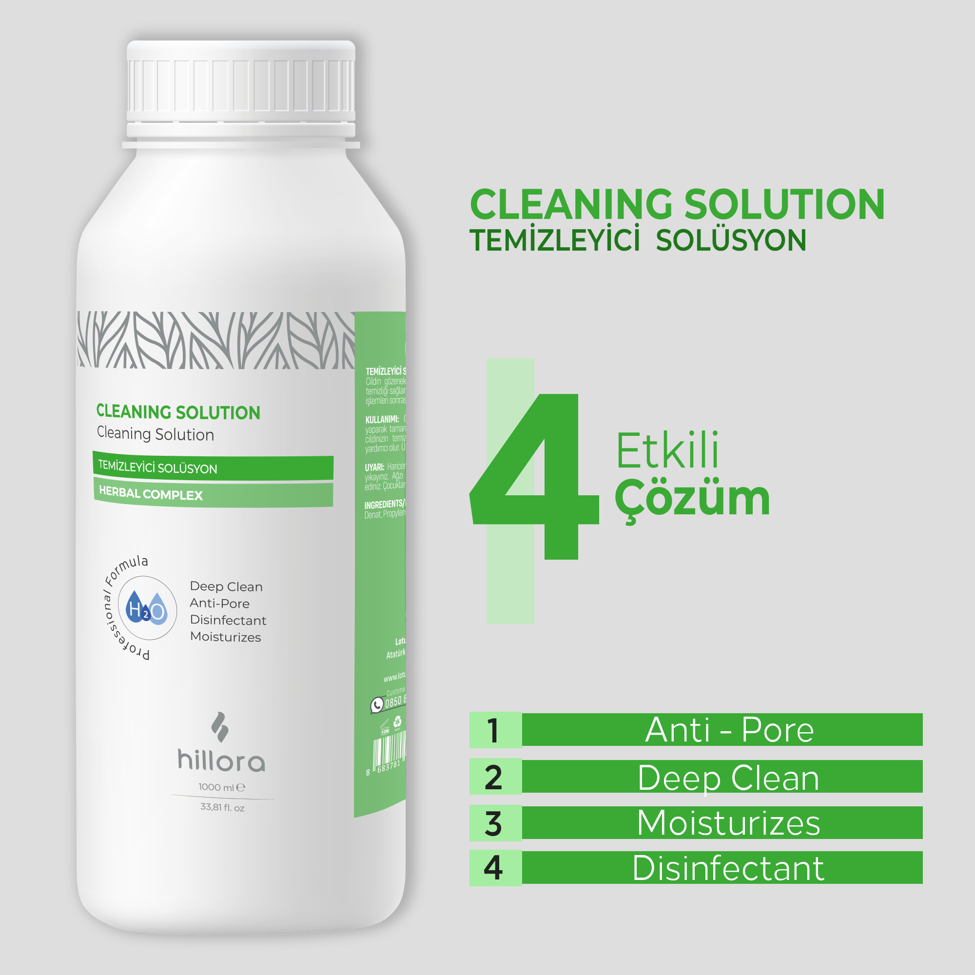 Hillora Hydrafacial Cleansing Solution 1000ml