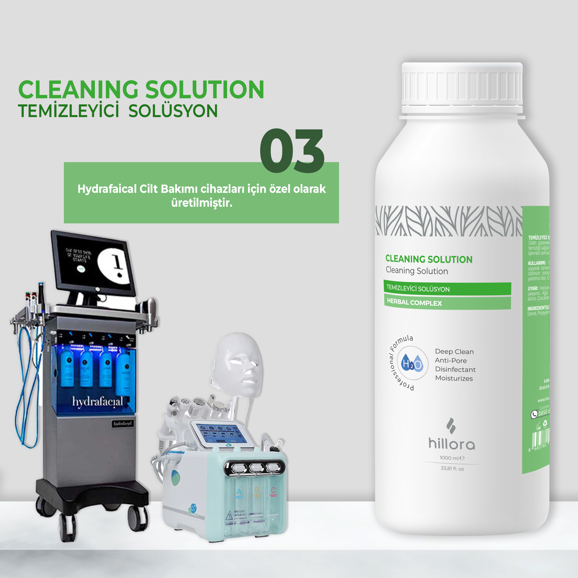Hillora Hydrafacial Cleansing Solution 1000ml