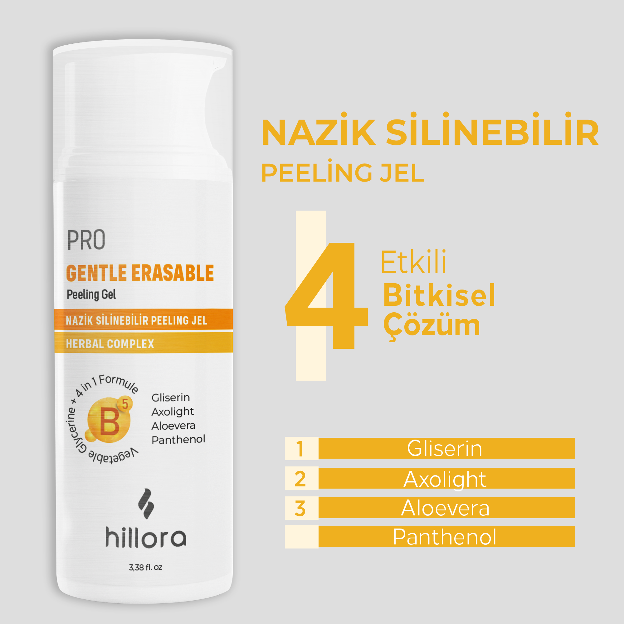 Hillora Pro Gel gommant purifiant doux et effaçable