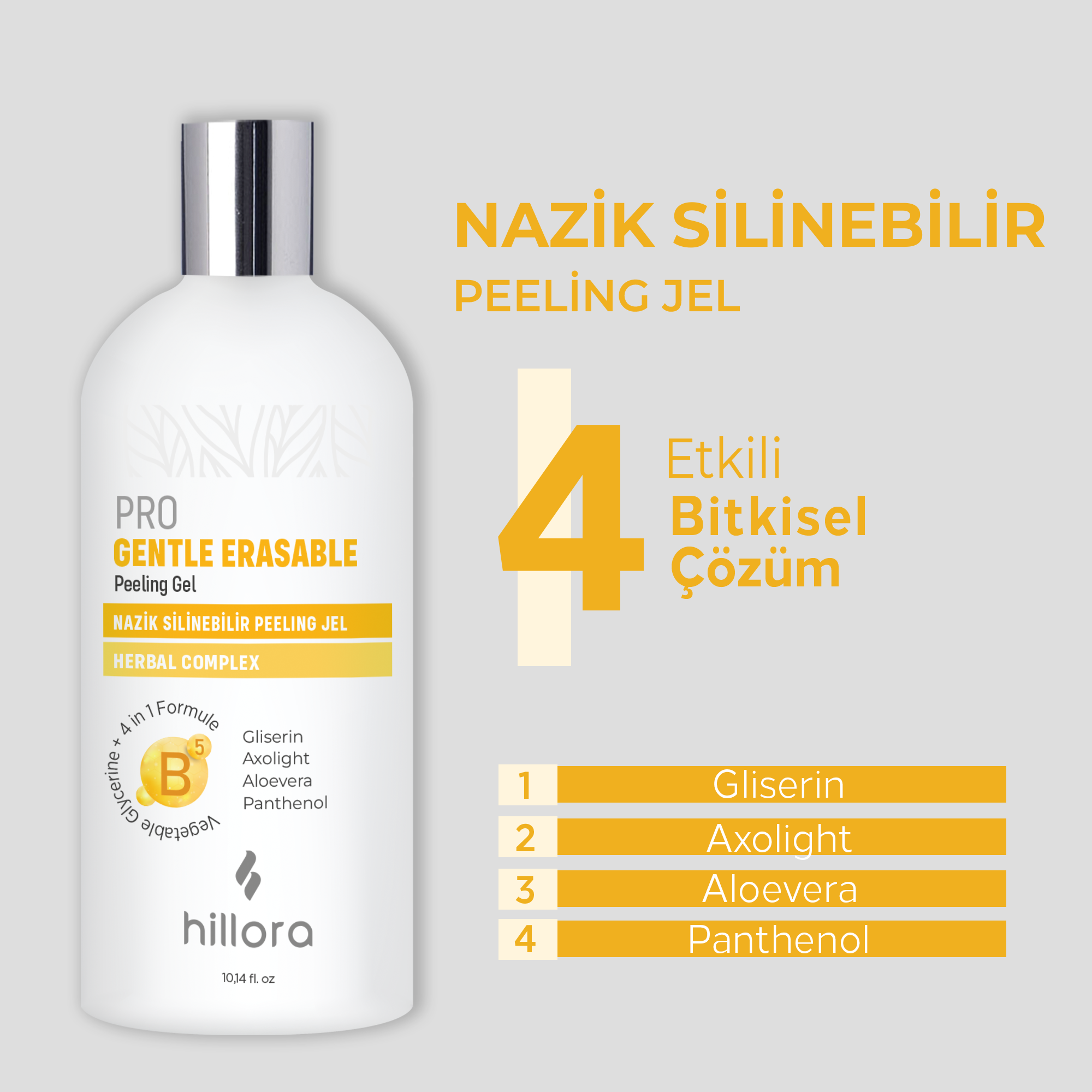 Hillora Gel gommant purifiant doux et effaçable - 300 ml