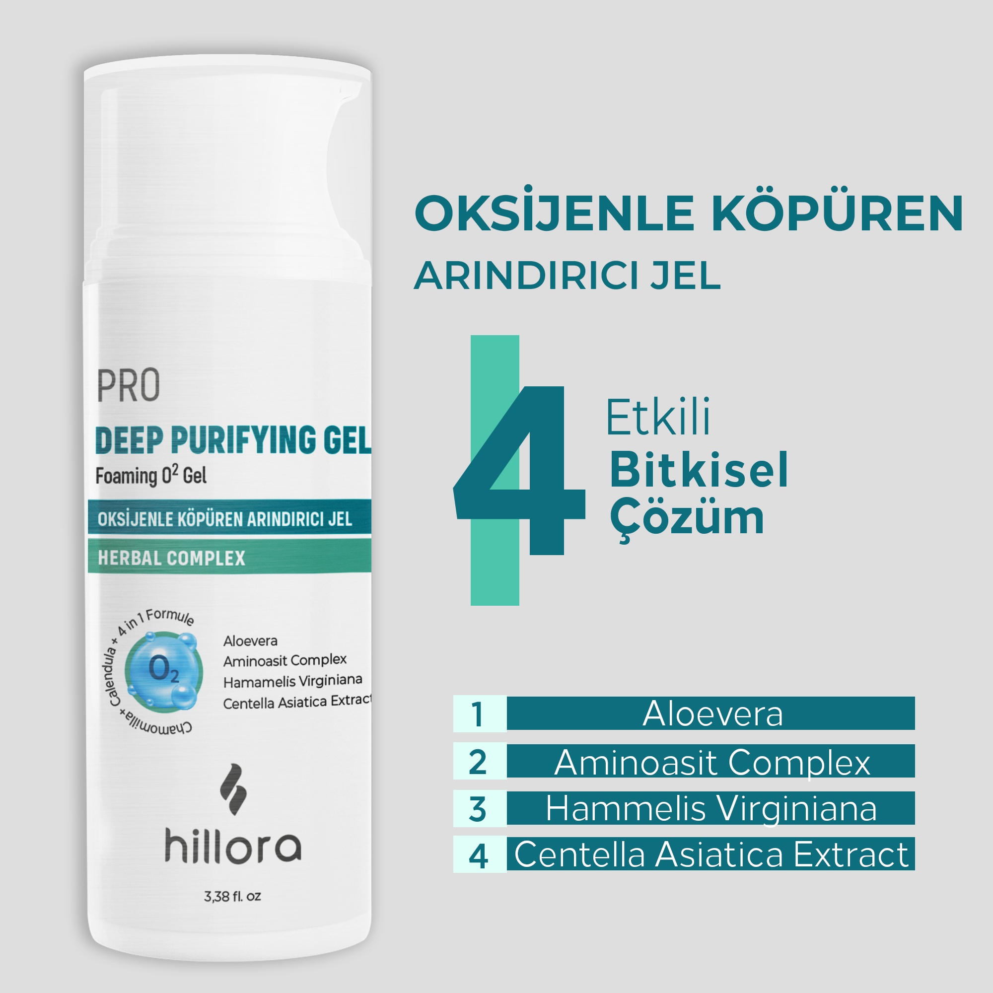 Hillora Deep Purifying Gel Foaming O2 Gel