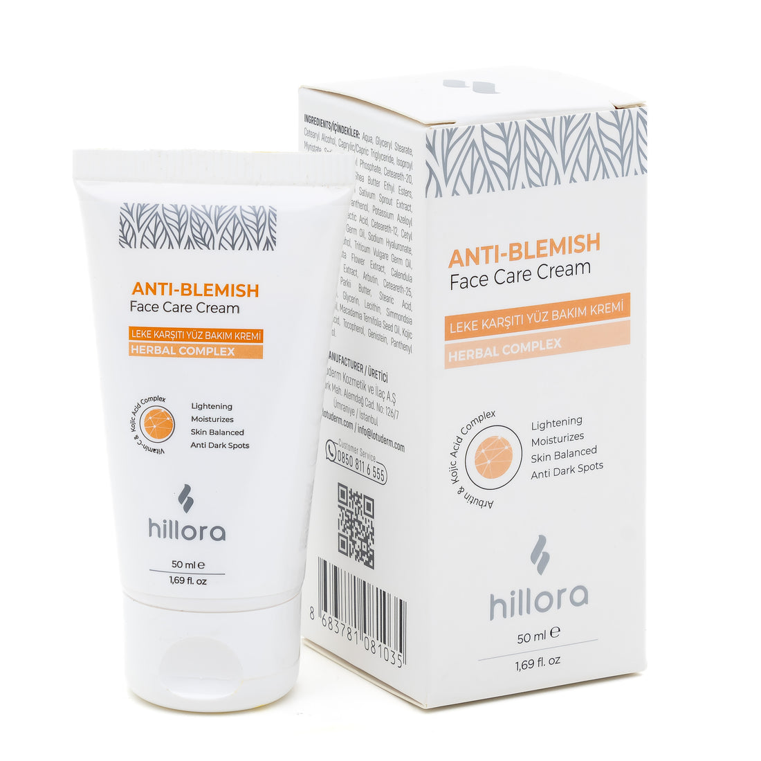 Hillora Leke Karşıtı Yüz Bakım Kremi + Hillora Akne Kontrol Yüz Bakım Kremi Set