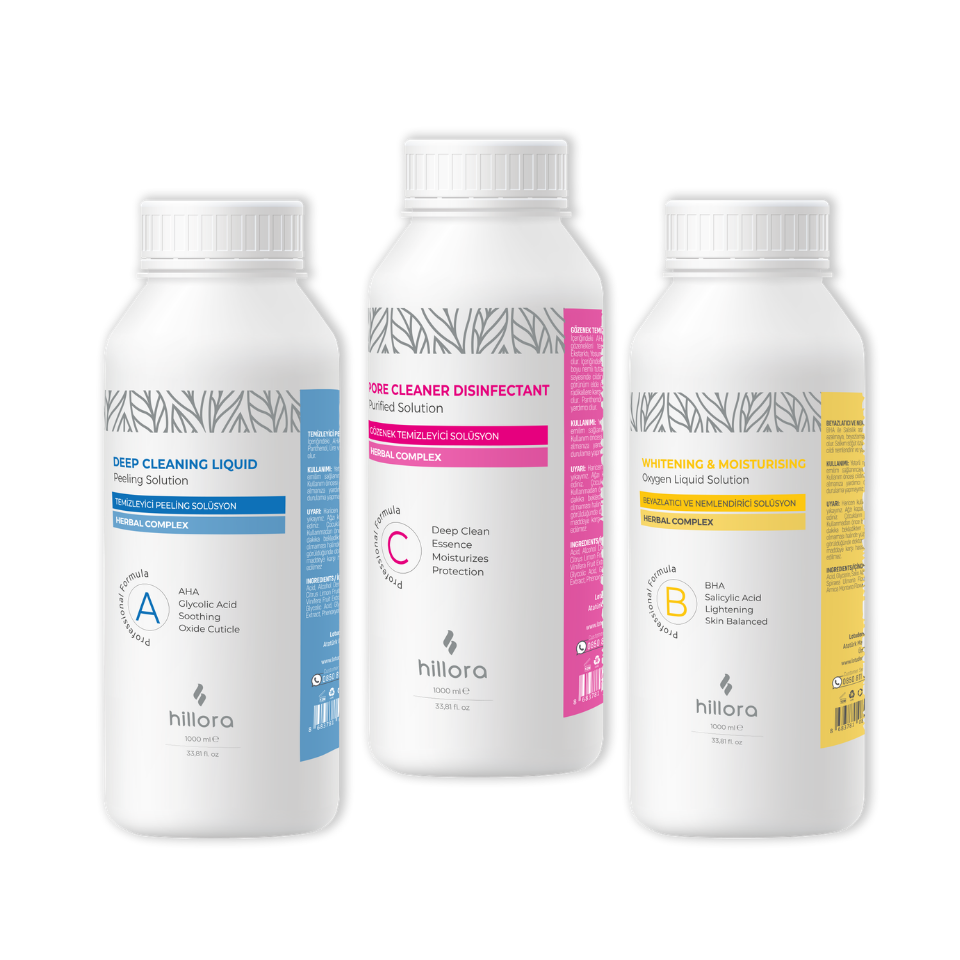 Hillora AHA + BHA + C Hydrafacial Solution Set