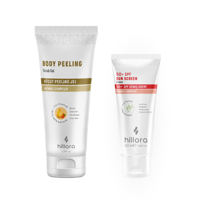 Hillora Body Peeling Gel + Hillora Sun Cream 50 SPF